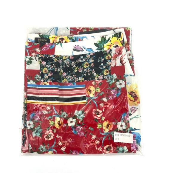 Maree Pour Toi floral patchwork print cropped pants Size 20 - Picture 9 of 13